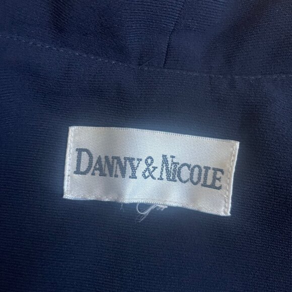 Danny & Nicole Navy Pleated Jacket - Size 14 - Picture 6 of 7